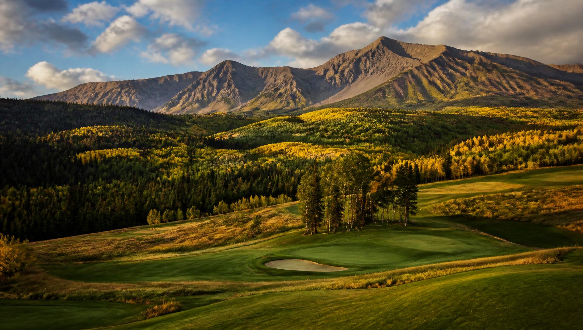 Golf course in the Colorado Rockies near Crested Butte